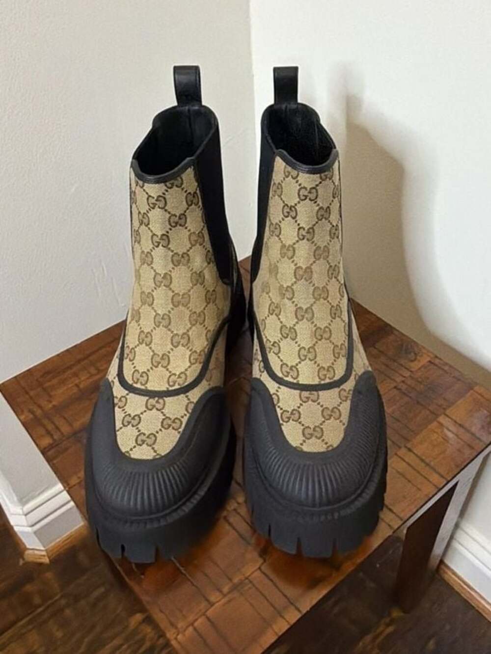 Gucci GG Ankle Boot 'Beige Ebony' - 739777 FABSQ 9751 size 13UK so 13.5/14 US - Picture 2 of 7